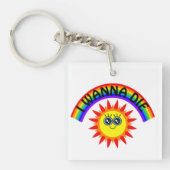 死にたい – 虹の笑顔の太陽 キーホルダー (正面)