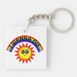 死にたい – 虹の笑顔の太陽 キーホルダー