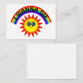 死にたい – 虹の笑顔の太陽 ノートカード (正面/裏面)