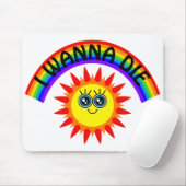 死にたい – 虹の笑顔の太陽 マウスパッド (マウス)