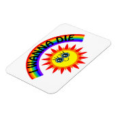 死にたい – 虹の笑顔の太陽 マグネット (左側)