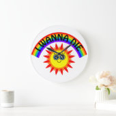 死にたい – 虹の笑顔の太陽 ラージ壁時計 (ホーム)