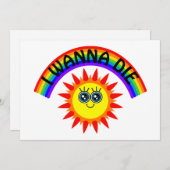 死にたい – 虹の笑顔の太陽 招待状 (正面/裏面)