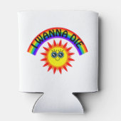 死にたい – 虹の笑顔の太陽 缶クーラー (裏面)