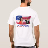 死にました経済はオバマありました Tシャツ (裏面)