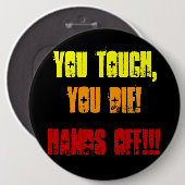 、死にます触れます! 、手!!! 缶バッジ (正面&裏面)