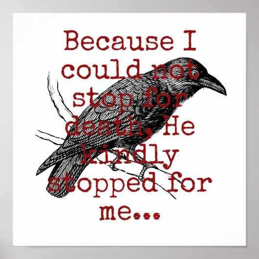 死に向かってストップいけなかったから – 死の引用文 ポスター (正面)