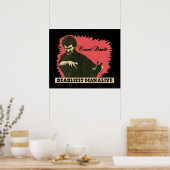 「死に物狂いの男が生きている」復活ヴィンテージのポスター ポスター (キッチン)