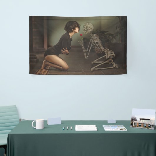 死に触れる 横断幕 (トレードショー)