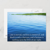 死に関する詩 – 悲し感動的い引用文 ポストカード (正面/裏面)