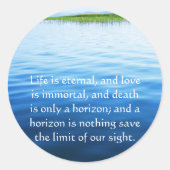 死に関する詩 – 悲し感動的い引用文 ラウンドシール (正面)