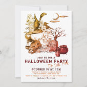 死ぬほど楽しいハロウィンパーティー | 休日 招待状 (正面)