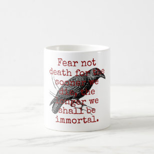 死ぬほど死ぬのを恐れない – 死の引用文 コーヒーマグカップ