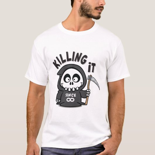 死ぬほど男のTシャツを死神 Tシャツ (正面)