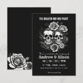 死ぬまでお互いを愛そう スカル カップル ローズ セーブザデート (正面/裏面)