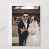 死ぬまでこの愛に捧げて 紫と黒の結婚式延期のお知らせ 招待状 (裏面)
