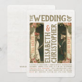 死ぬまでアールヌーヴォー結婚式招待状 招待状 (正面/裏面)