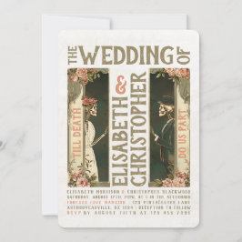 死ぬまでアールヌーヴォー結婚式招待状 招待状