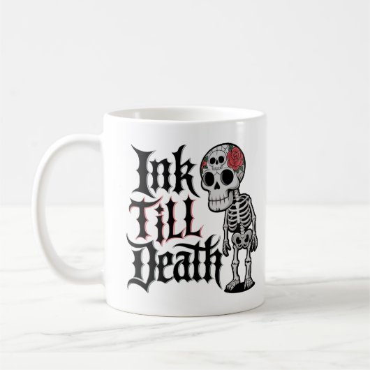 死ぬまでインク コーヒーマグカップ (左)