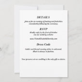 死ぬまでゴシックで我々のパーツ結婚スケルトン 招待状 (裏面)