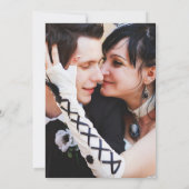 死ぬまでゴシックドクロ写真ウェディング 招待状 (裏面)