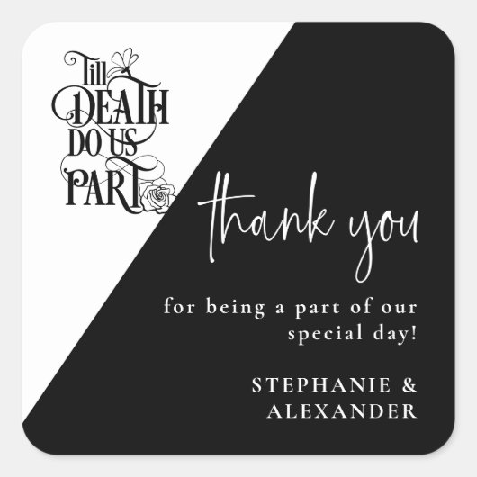 死ぬまでゴシック人の感謝の一部を結婚 スクエアシール (正面)