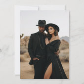 死ぬまでゴシック様式のモノグラム結婚の 招待状 (裏面)