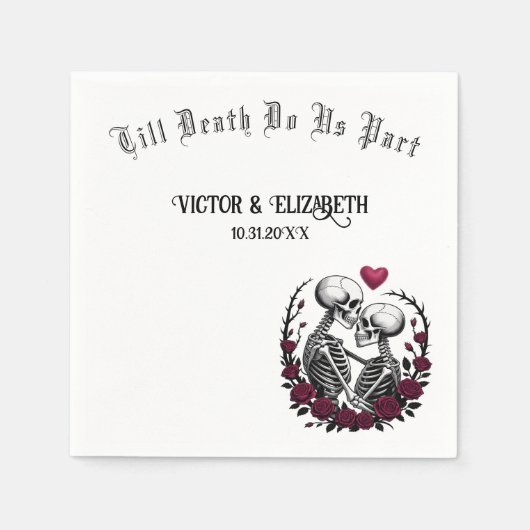 死ぬまでゴシック様式の骨格愛好家 スタンダードカクテルナプキン (正面)