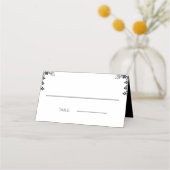 死ぬまでゴシック様式の骨格赤いバラ プレイスカード (裏面)