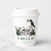 死ぬまでゴシック フローラル スカル アイリッシュ ウェディング 紙コップ (裏面)