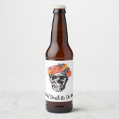 死ぬまでスカル私たちは一部の結婚ワインラベル ビールラベル (正面)