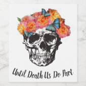 死ぬまでスカル私たちは一部の結婚ワインラベル ワインラベル (シングルラベル)