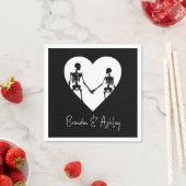 死ぬまでスケルトンの白いナプキン スタンダードカクテルナプキン (インサイチュ)