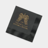 死ぬまでスケルトン手ピンキー誓い#2 箔ナプキン (左)