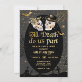 死ぬまでハロウィンカップルがシャワーを浴びる 招待状 (正面)