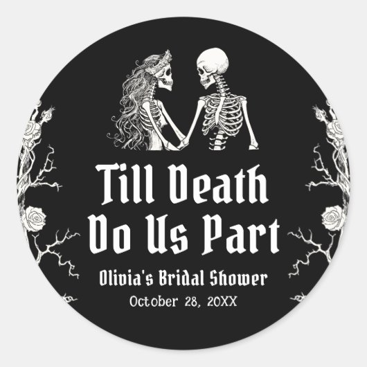 死ぬまでハロウィン　～愛を誓う結婚前祝い～ ラウンドシール (正面)