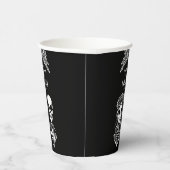 死ぬまでバラの結婚骸骨 紙コップ (右)