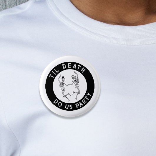 死ぬまでパーティしよう スケルトン新郎新婦 ブラコン・ハウス 缶バッジ