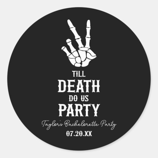 死ぬまでパーティしよう スケルトン ブライズパーティ ラウンドシール (正面)