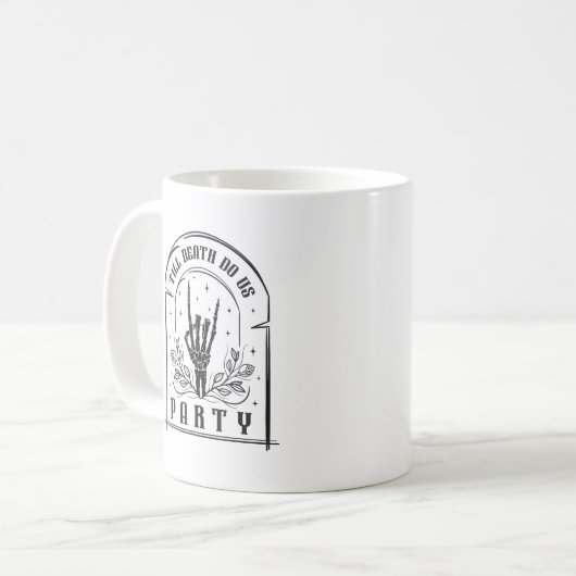 死ぬまでパーティしよう! レトロなバチェロレッテパーティーギフト コーヒーマグカップ (正面左)