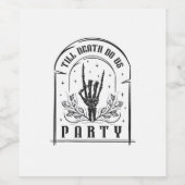 死ぬまでパーティしよう レトロな花嫁の最後の夜 テーマ ワインラベル (シングルラベル)