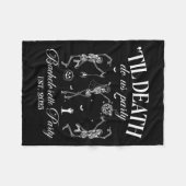 死ぬまでパーティしよう レトロ ハロウィン ブライズ フリースブランケット (正面(横))