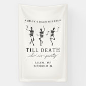 死ぬまでパーティしよう！独身最後の週末 横断幕 (縦)