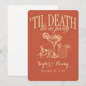 死ぬまでパーティを楽しもう ウェディングパーティ 招待状 (正面/裏面)