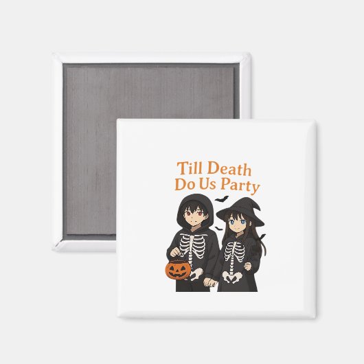 死ぬまでパーティを – アニメハロウィンカップル マグネット (正面/裏面)