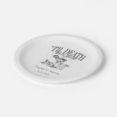 死ぬまでパーティーをしよう カスタム ウェディング ペーパープレート (アングル)