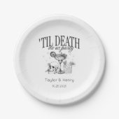 死ぬまでパーティーを Custom 結婚式 紙皿 (正面)