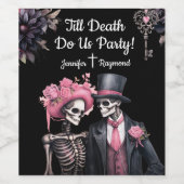 死ぬまでパーティー!ゴシック結婚ワイン ワインラベル (シングルラベル)