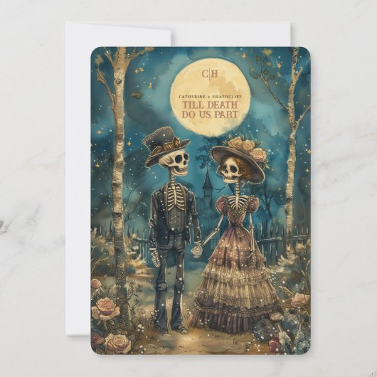 死ぬまでパート2 |タロット結婚式招待状 招待状 (裏面)