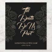 死ぬまでブラック・バラ結婚 ワインラベル (シングルラベル)